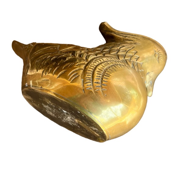 Vintage Brass Mid Century Dove/Pheasant/ Bird Figure Paper Weight 5.5” - Picture 7 of 12